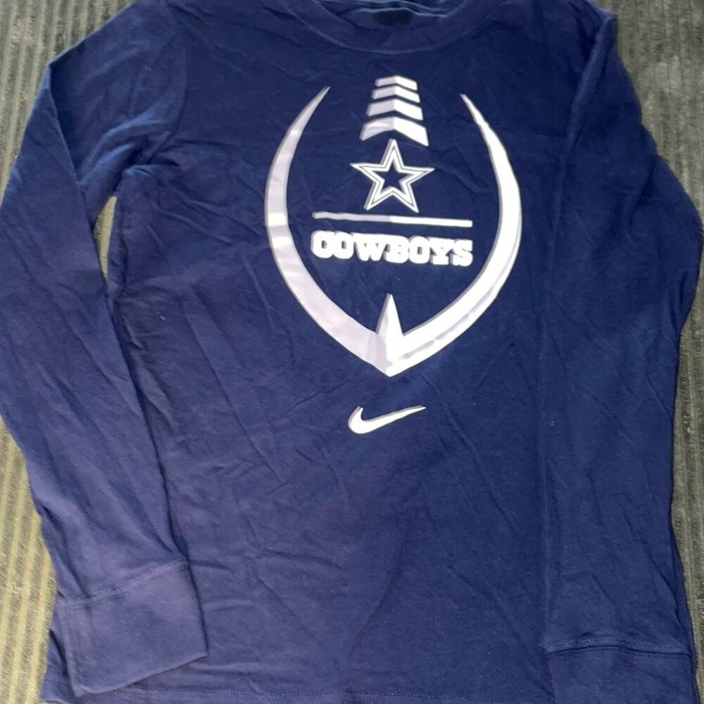 Nike Dallas Cowboys Long Sleeve T-Shirt Youth M8